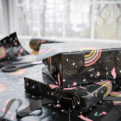 Black Unicorn Rainbow Design