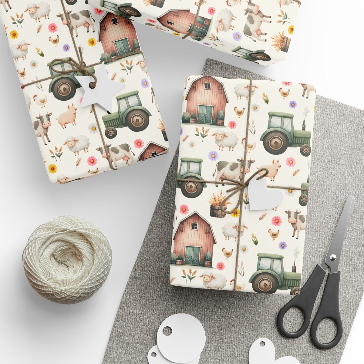 Cute Barnyard Gift Wrap