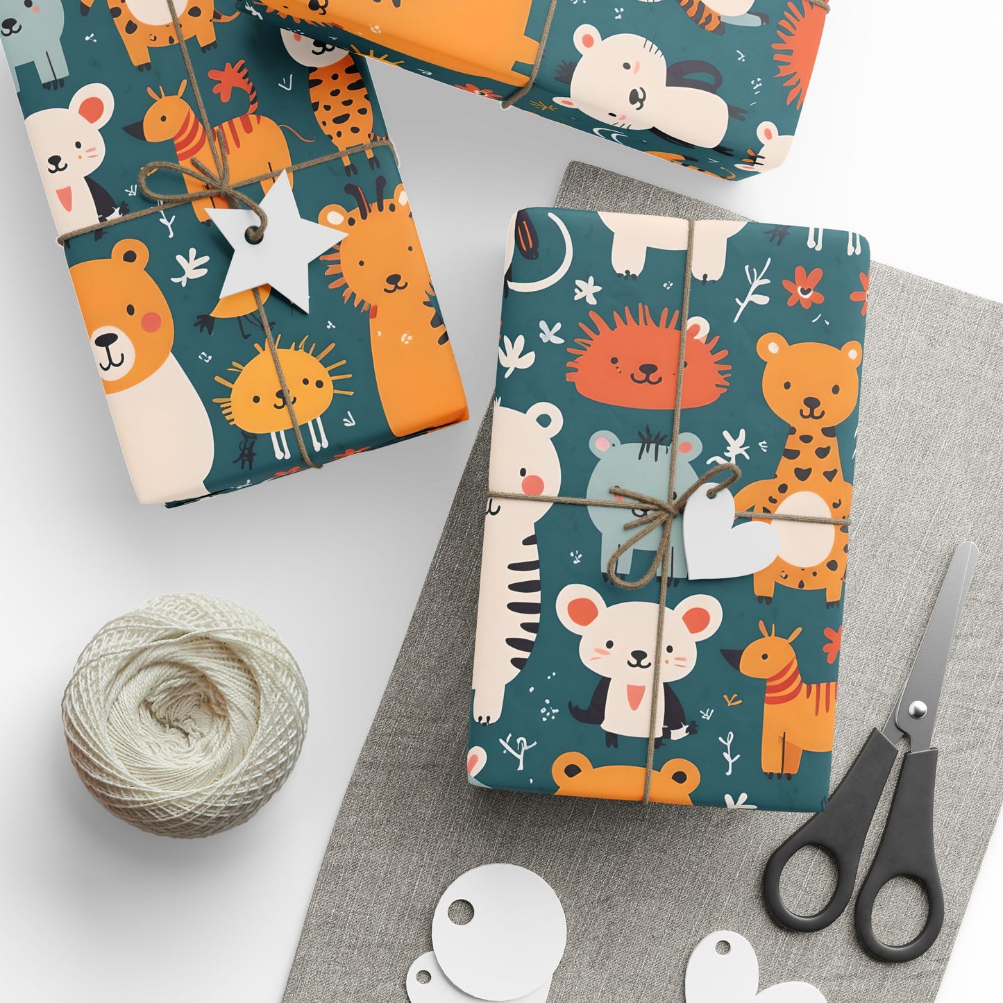 Zoo Animals Gift Wrap