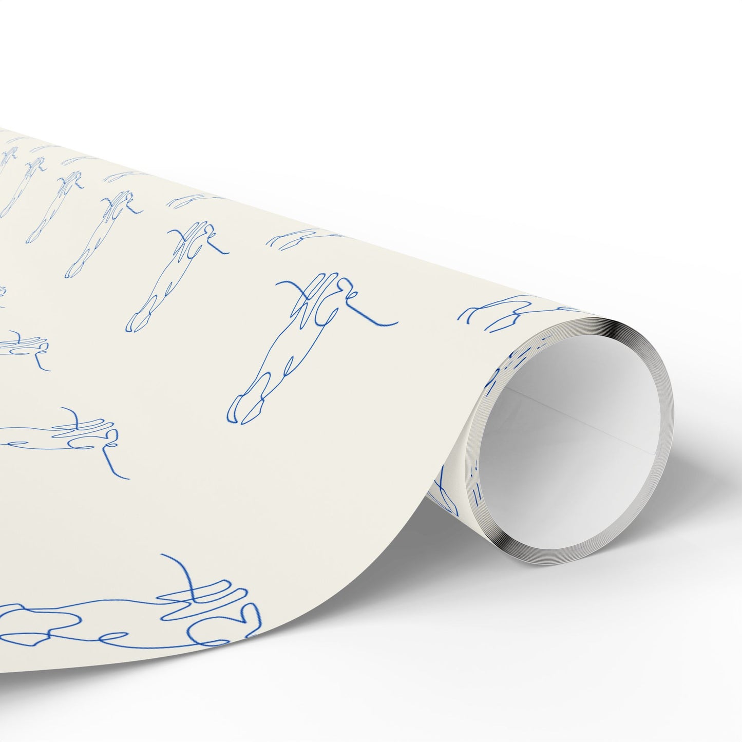 Blue Line Drawn Dog Design