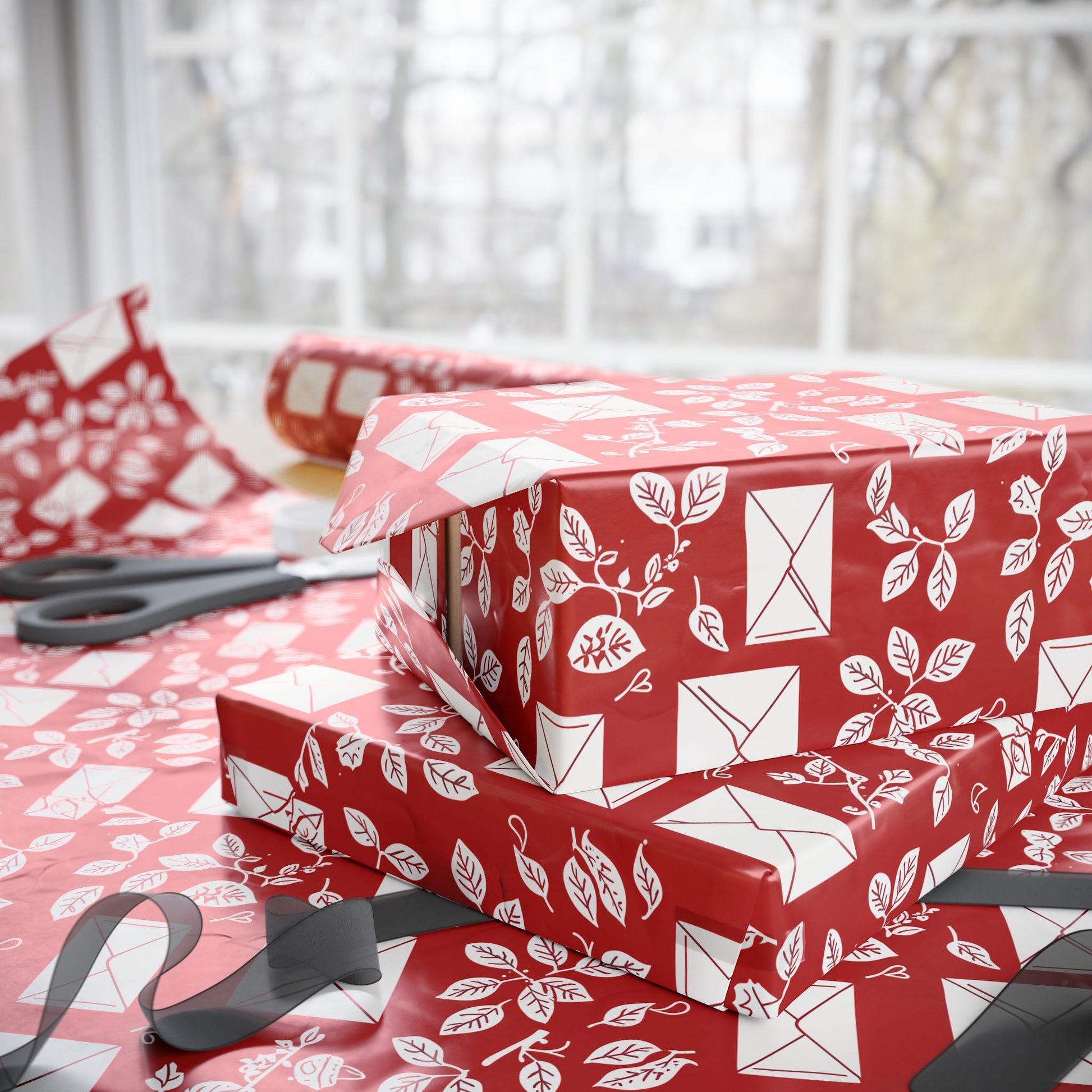 Love Notes – Envelope & Foliage Wrapping Paper