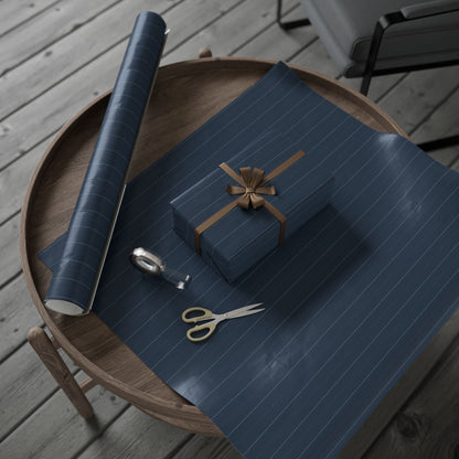 Elegant Navy Striped Wrapping Paper