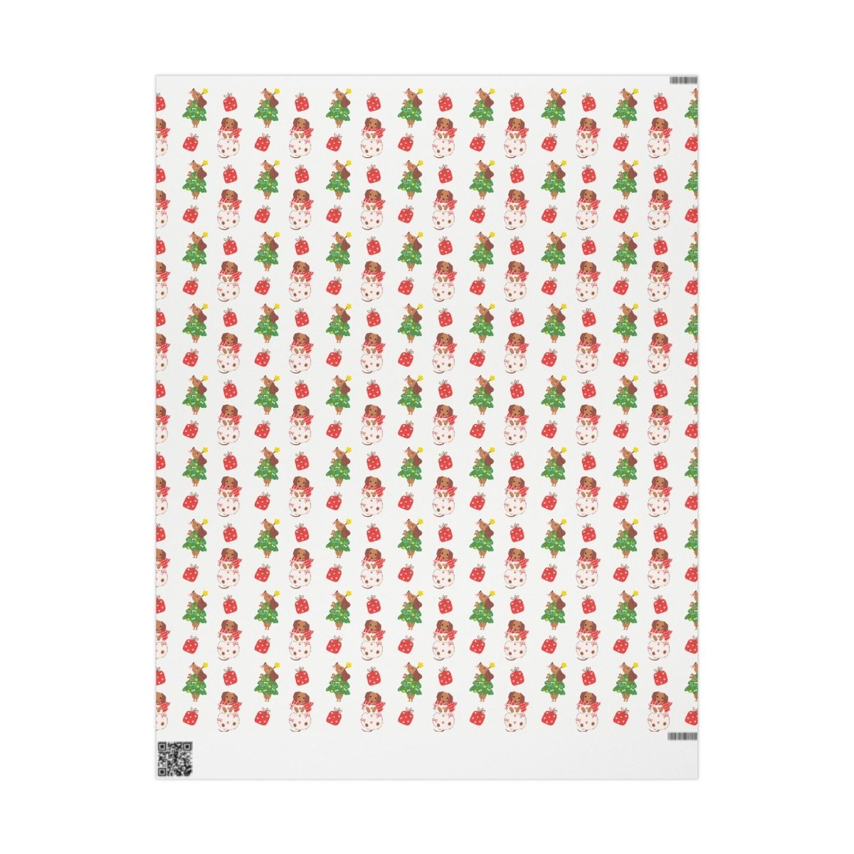 Tree Rex & Snow Pup – Holiday Dachshund Wrapping Paper