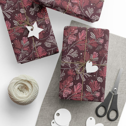 Blush & Boughs – Pink Pine Holiday Wrapping Paper