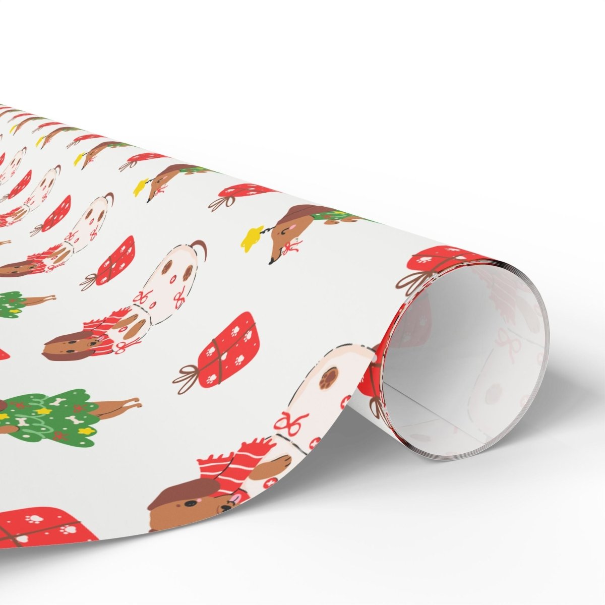 Tree Rex & Snow Pup – Holiday Dachshund Wrapping Paper