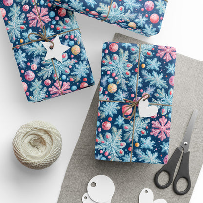 Frosted Glam – Snowflakes & Sparkle Wrapping Paper