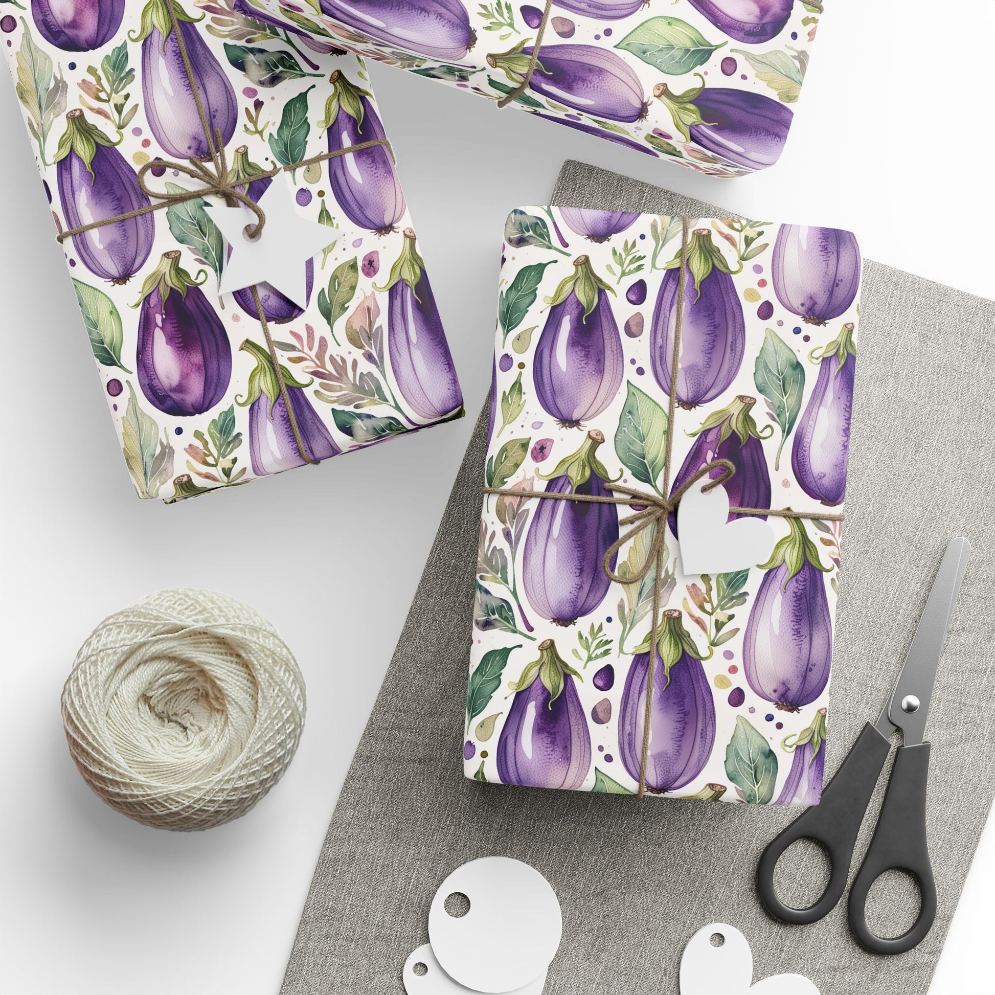 Wrapping Paper - Elegant Eggplant Design for Gift Wrapping