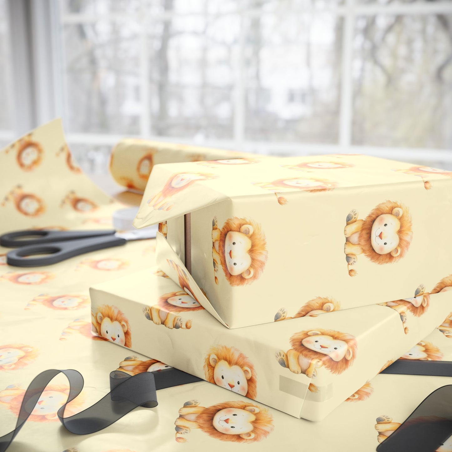 Little Roar – Cute Lion Wrapping Paper