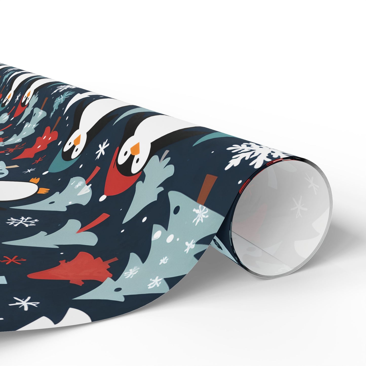 Tuxedos & Tinsel – Penguin Christmas Wrapping Paper