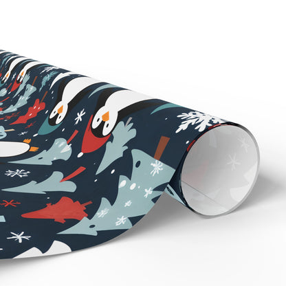 Tuxedos & Tinsel – Penguin Christmas Wrapping Paper