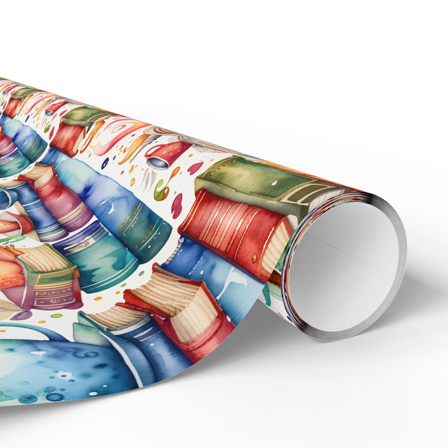 Book Lovers Orange Wrapping Paper