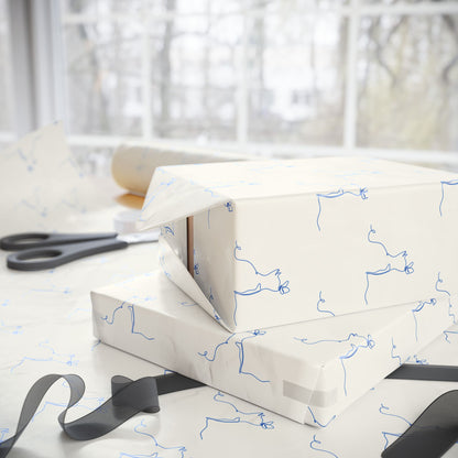 Line Drawn Cat Gift Wrap