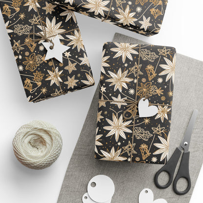 Gilded Twinkle – Luxe Starry Holiday Wrapping Paper