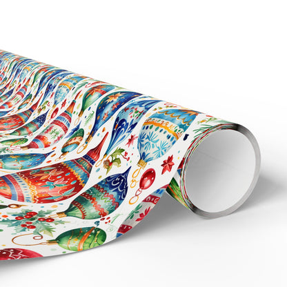 Shiny Things & Holiday Flings – Vintage Ornament Wrapping Paper That Slays