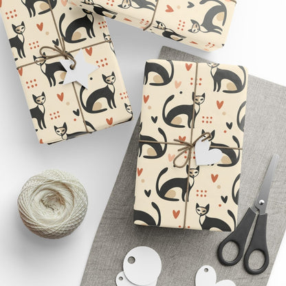 Feline Fine – Retro Cat Wrapping Paper