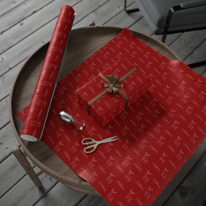 Sleigh All Day – Minimalist Reindeer Christmas Wrapping Paper