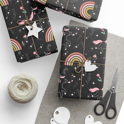 Black Unicorn Rainbow Design