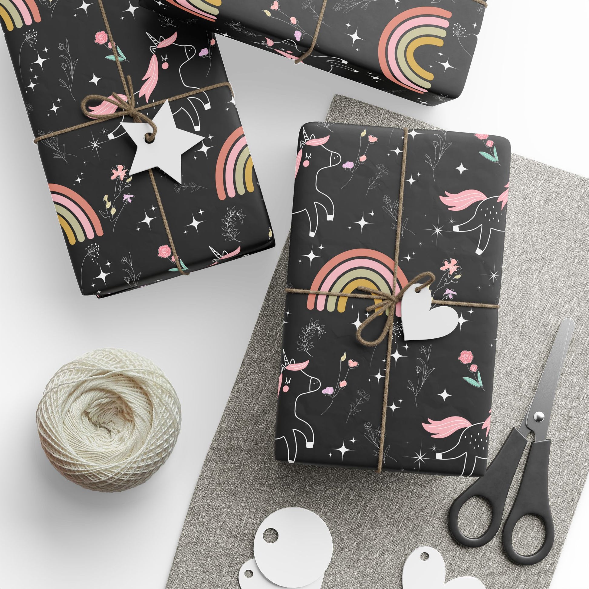 Black Unicorn Rainbow Design