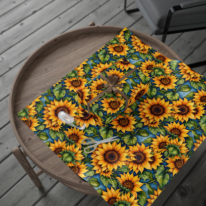 Vibrant Sunflower Patterned Wrapping Papers