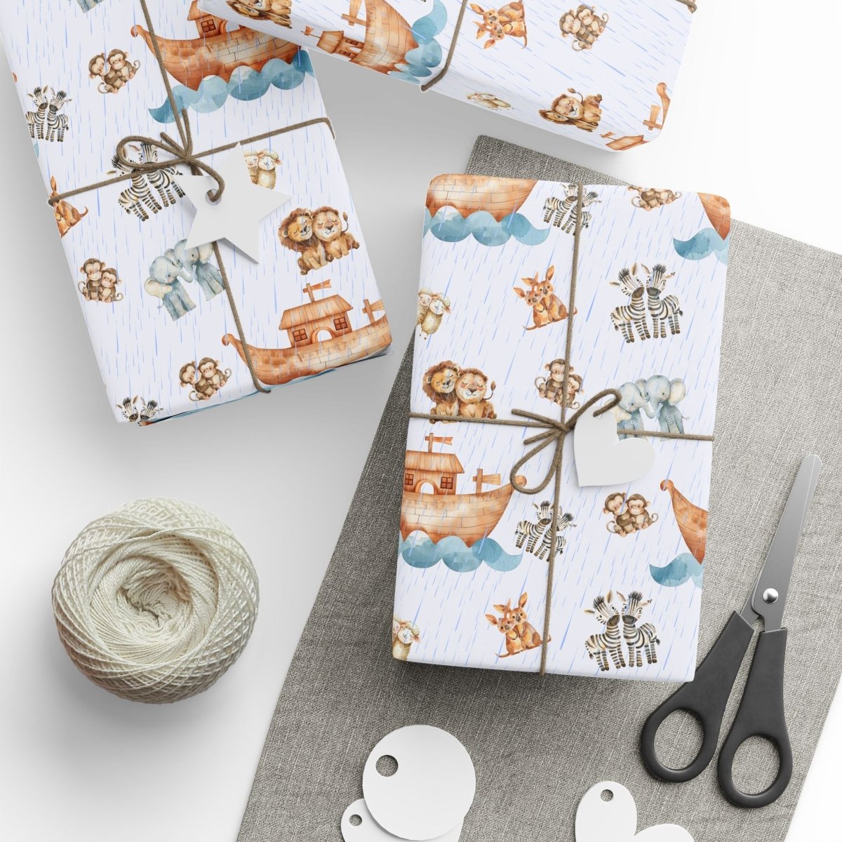 Noah’s Nifty Ark – Animal Pairs Wrapping Paper