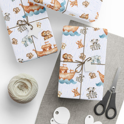 Noah’s Nifty Ark – Animal Pairs Wrapping Paper