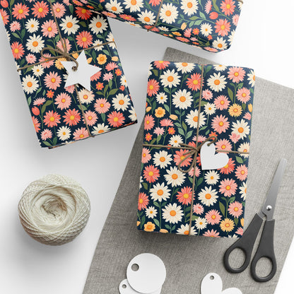 Colorful Daisy Floral Wrapping Paper