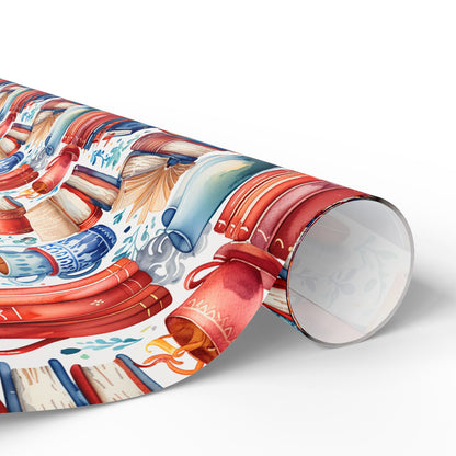 Book Lover Blue Wrapping Papers