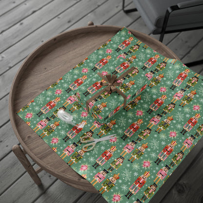 March of the Minty Men – Nutcracker Holiday Wrapping Paper