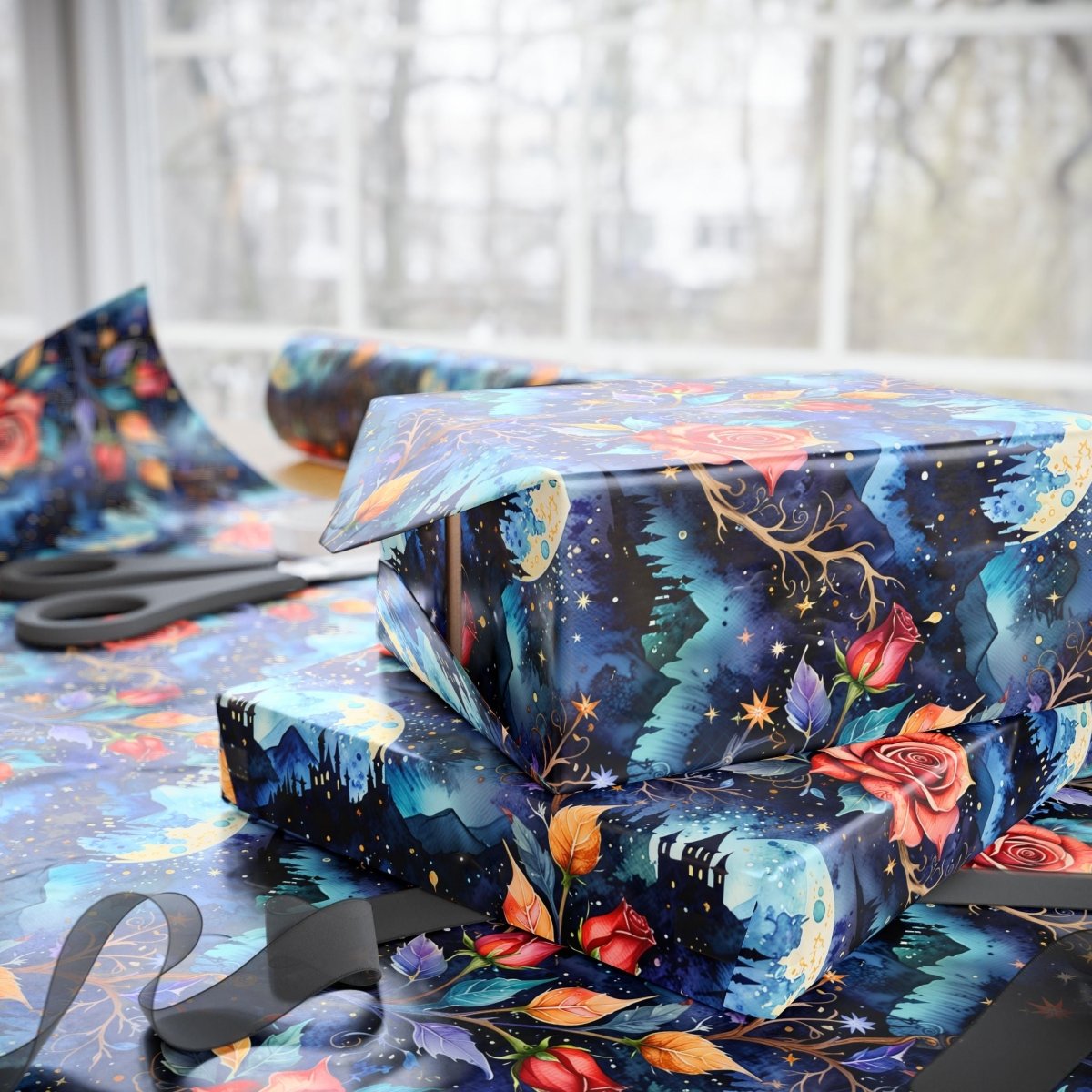 Floral Fantasy Wrapping Paper - Elegant Gift Wrap