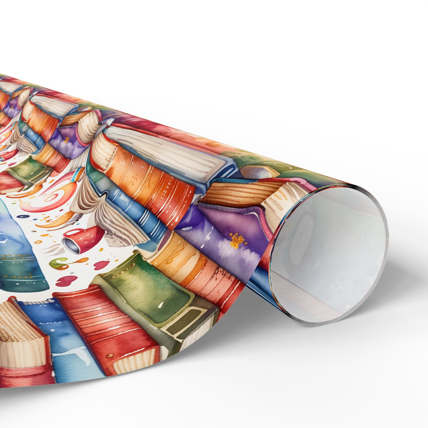 Book Lovers Orange Wrapping Paper
