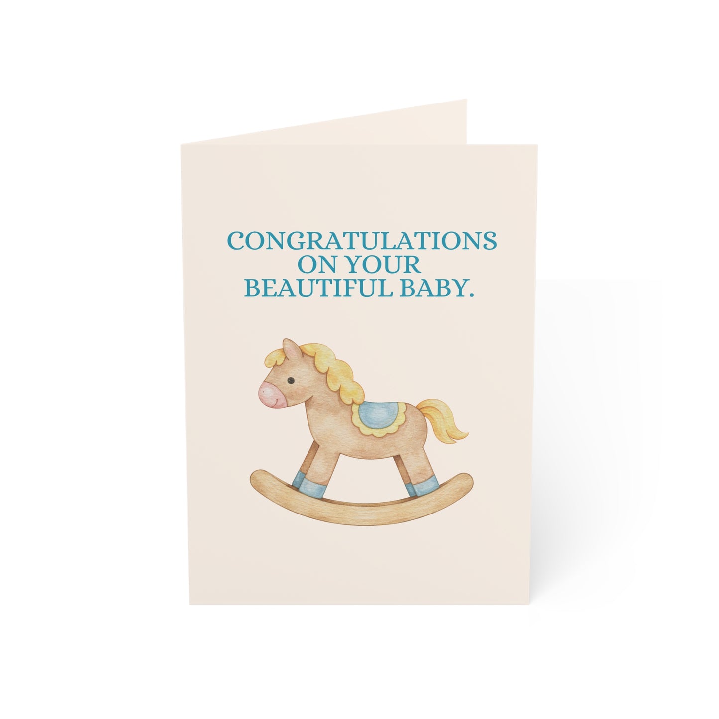 Congratulations on your beautiful baby | hope sitting down isn't too exciting | Greeting Card
