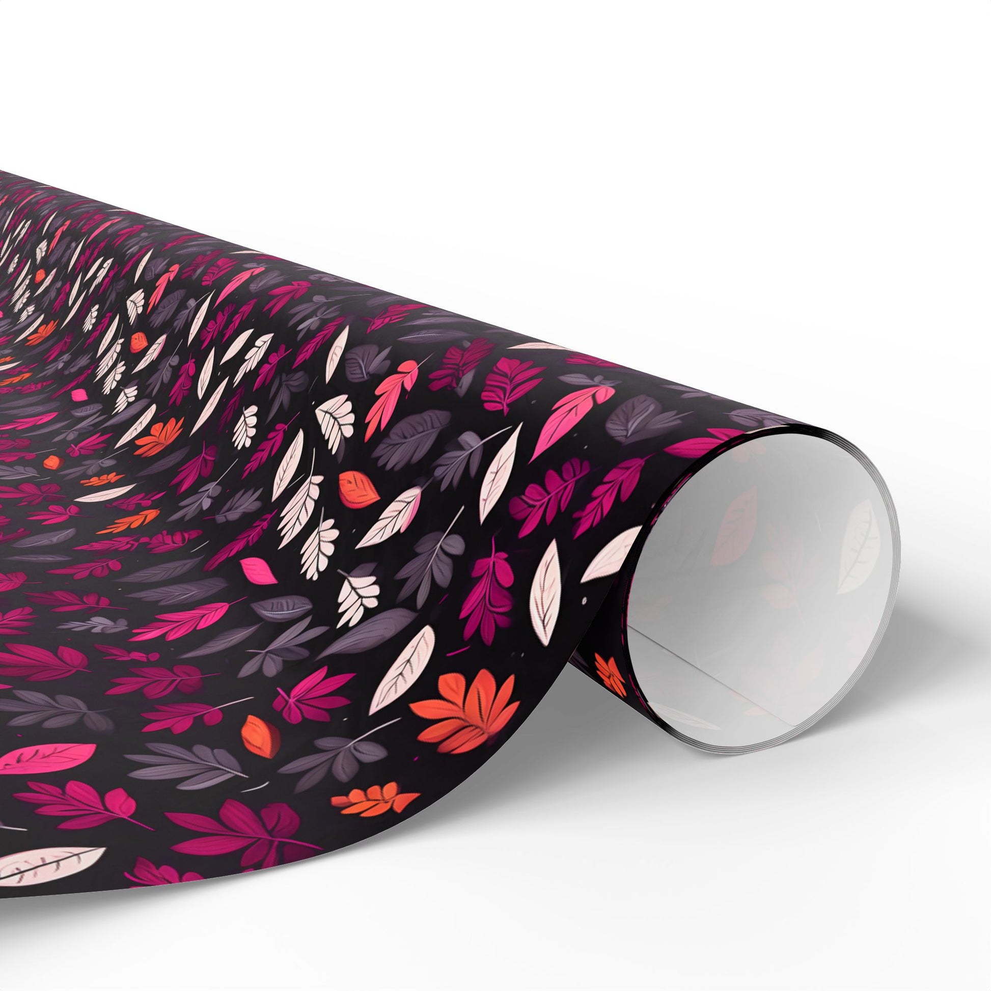 Colorful Pink Leaf Wrapping Paper