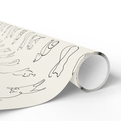 Elegant Minimalist Cat Wrapping Paper