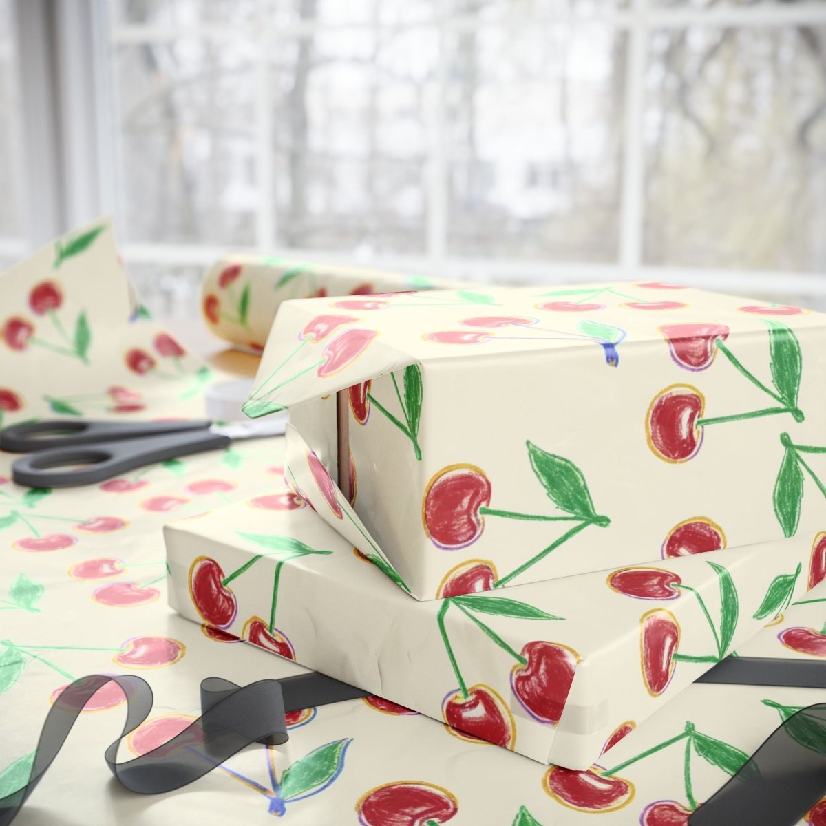 Cherry On Top – Whimsical Vintage Cherry Wrapping Paper