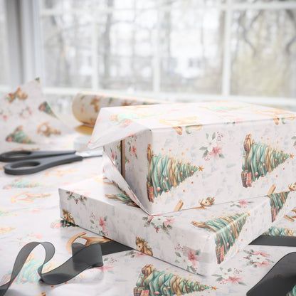 Rockin’ Around the Bookmas Tree – Vintage Holiday Wrapping Paper