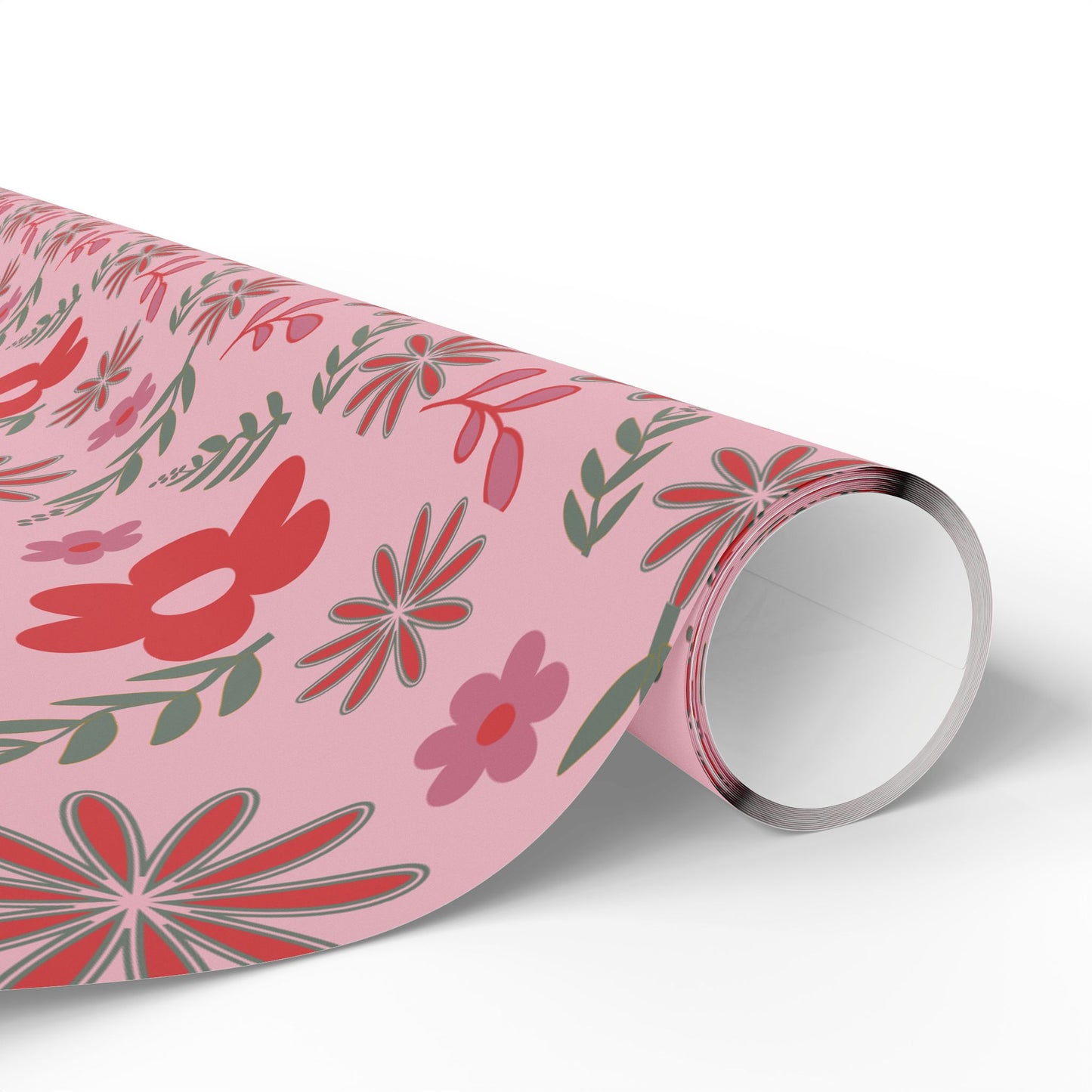 Pink Blossom Vintage Floral Wrapping Paper