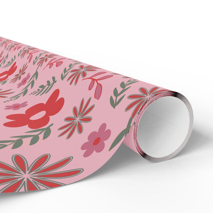 Pink Blossom Vintage Floral Wrapping Paper