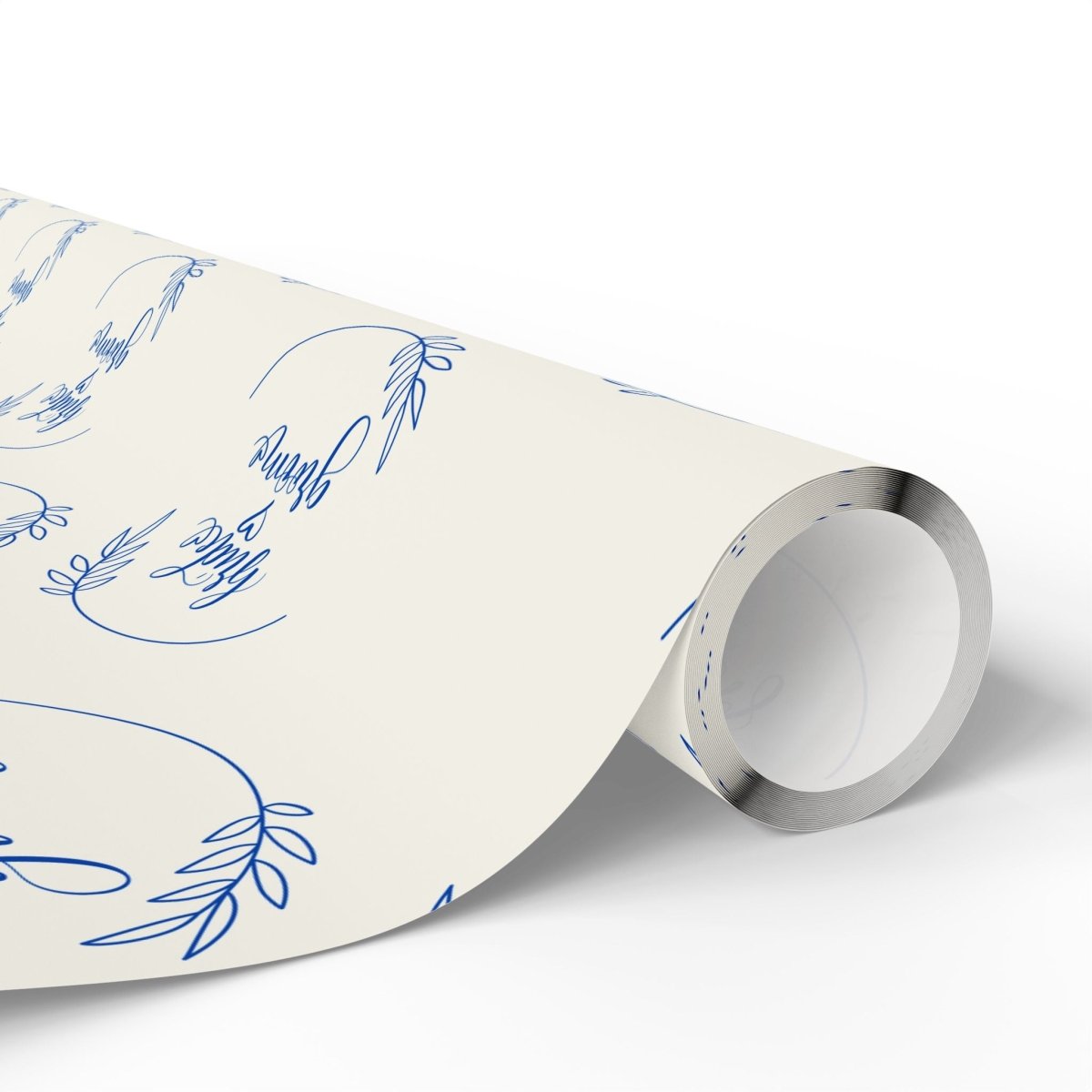 Bride & Groom Gift Wrap in Blue