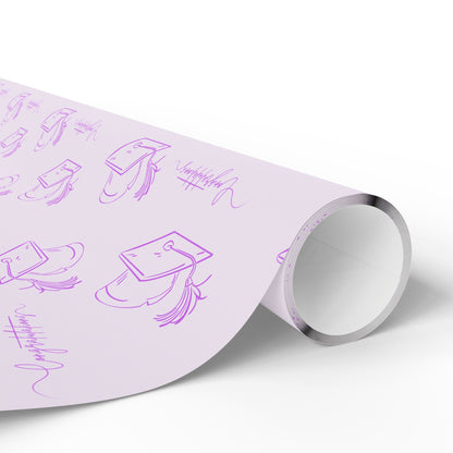 Purple Congratulations Wrapping Papers for Graduates