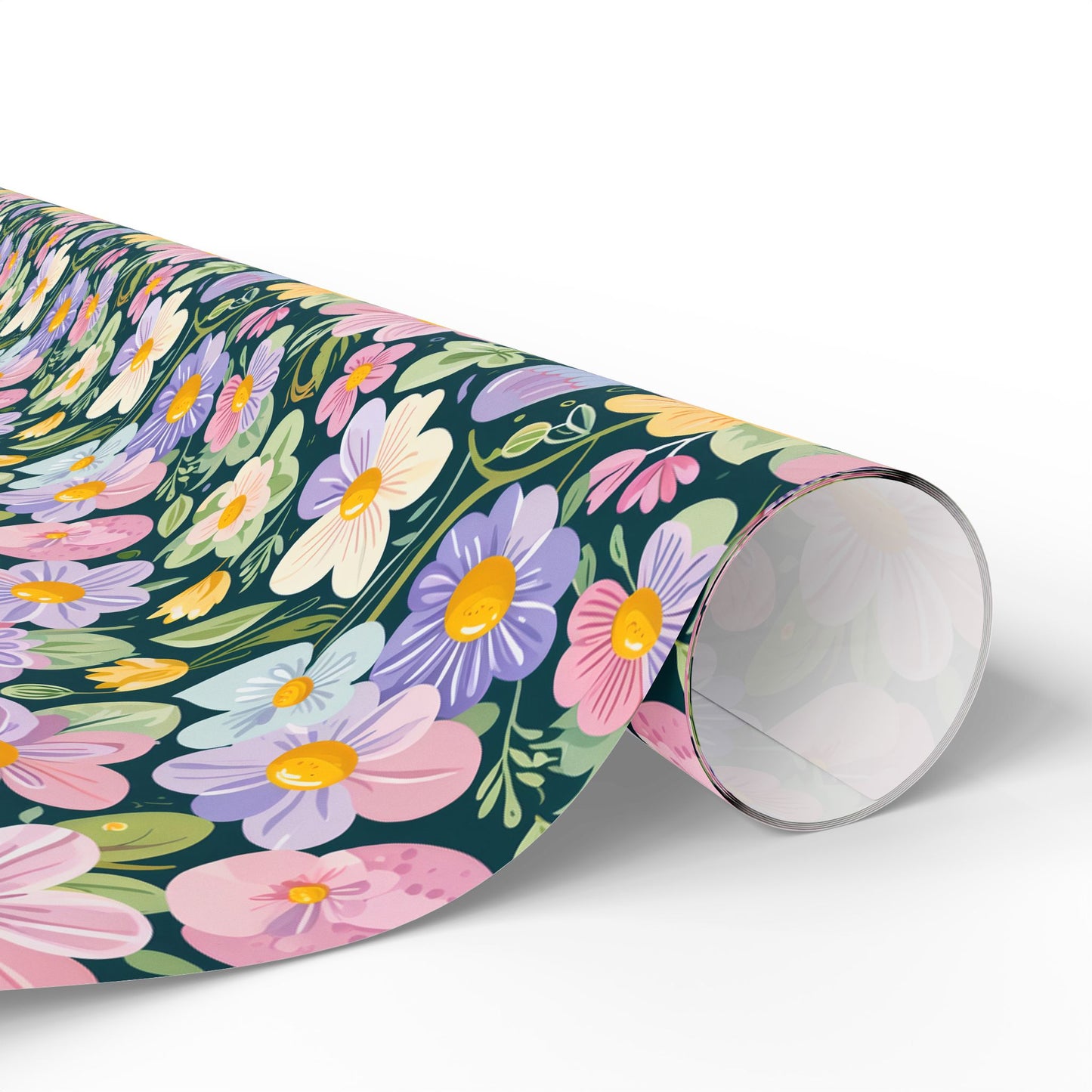 Vibrant Pastel Floral Wrapping Paper