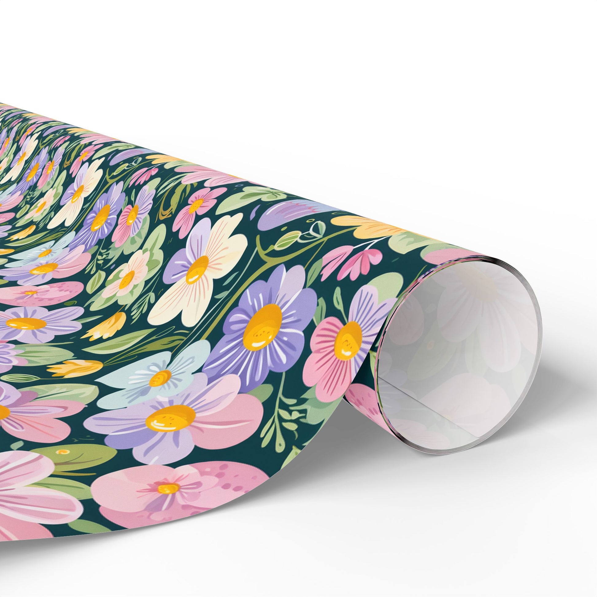 Vibrant Pastel Floral Wrapping Paper