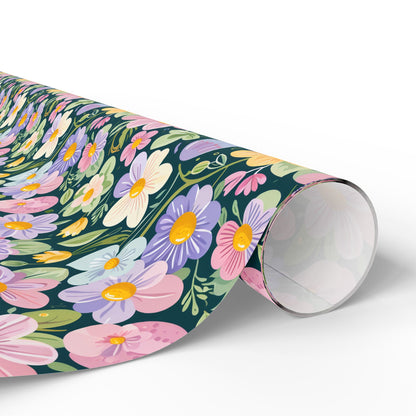 Vibrant Pastel Floral Wrapping Paper
