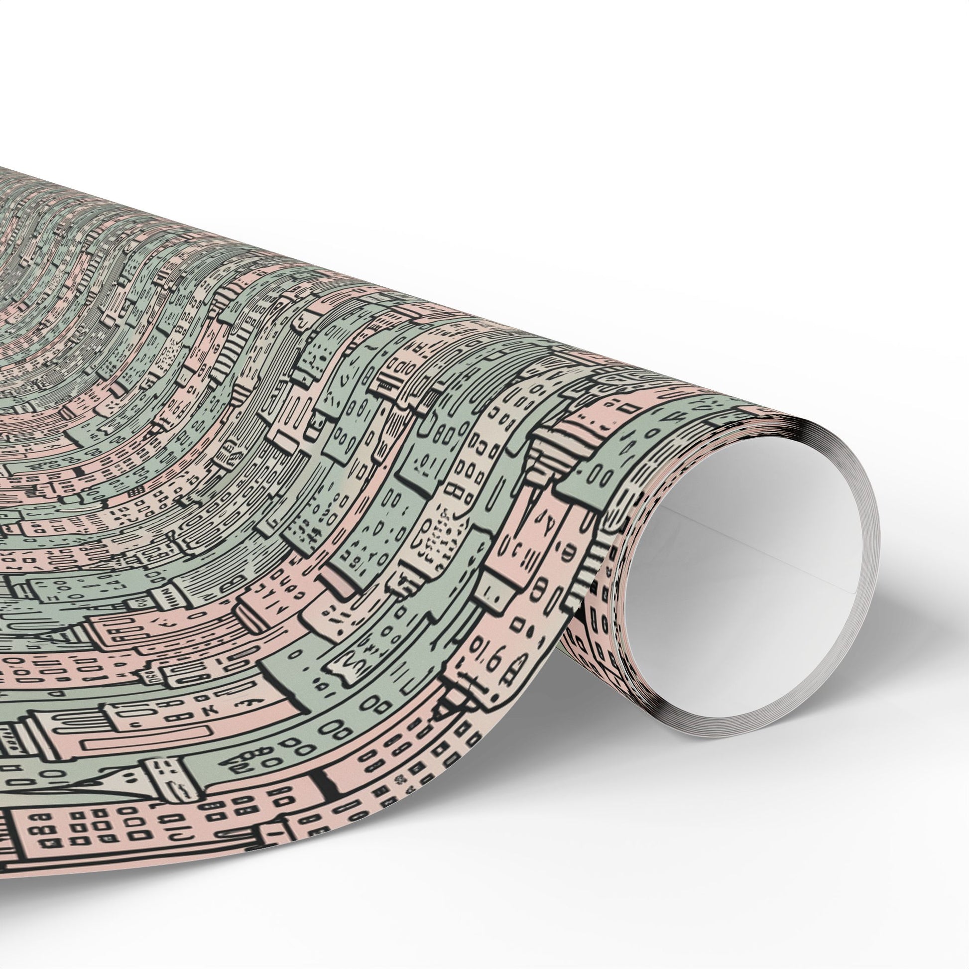 Wrapping Papers - Abstract Pastel Cityscape Gift Wrap