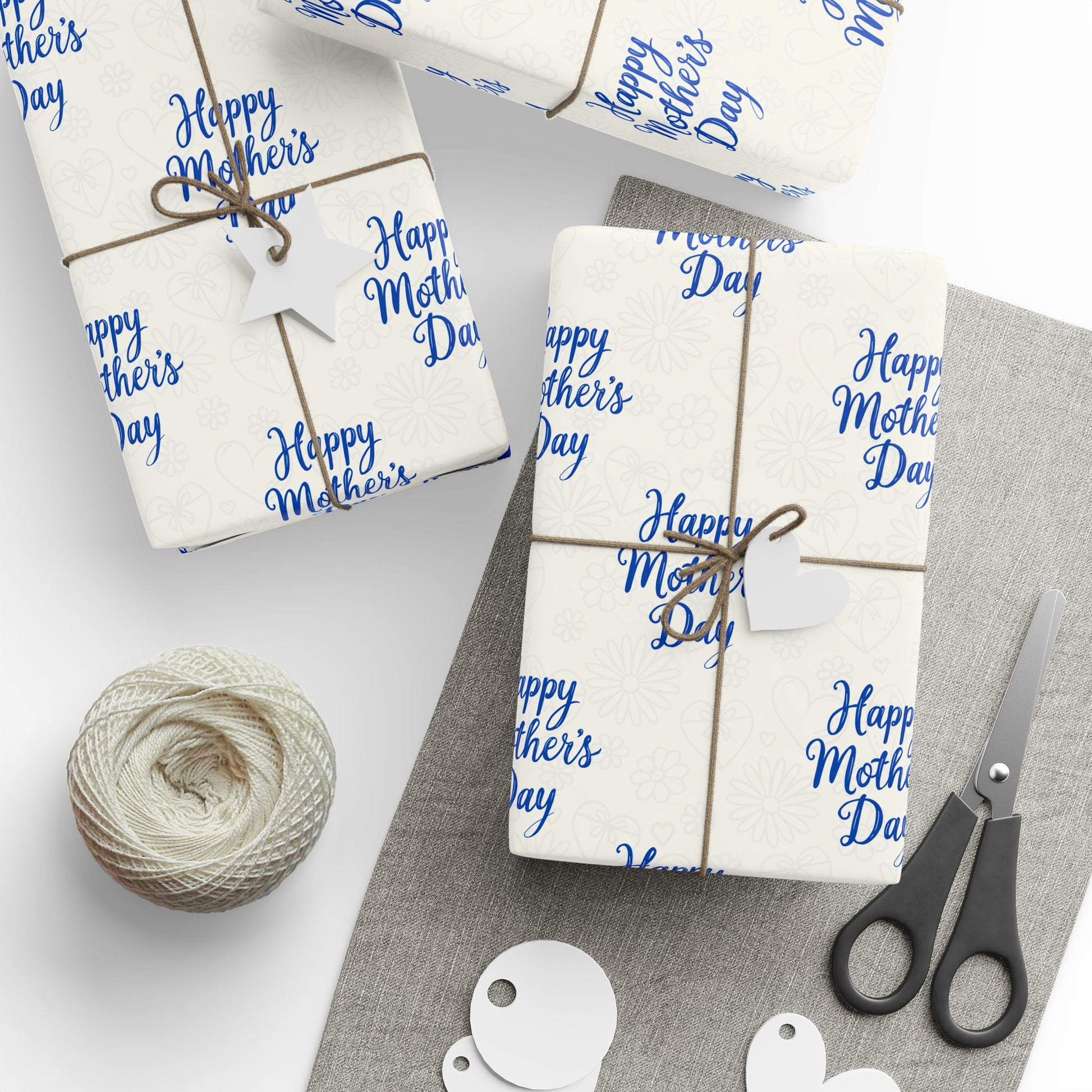 Blue Mothers Day Wrapping Papers