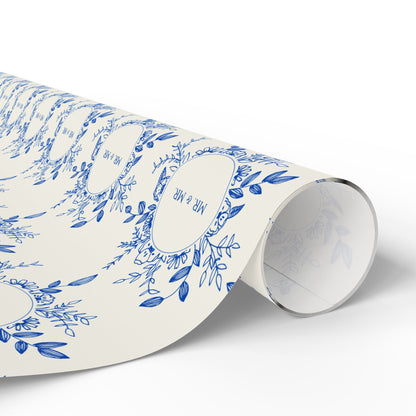 Mr. & Mr. Blue Gift Wrapping Paper