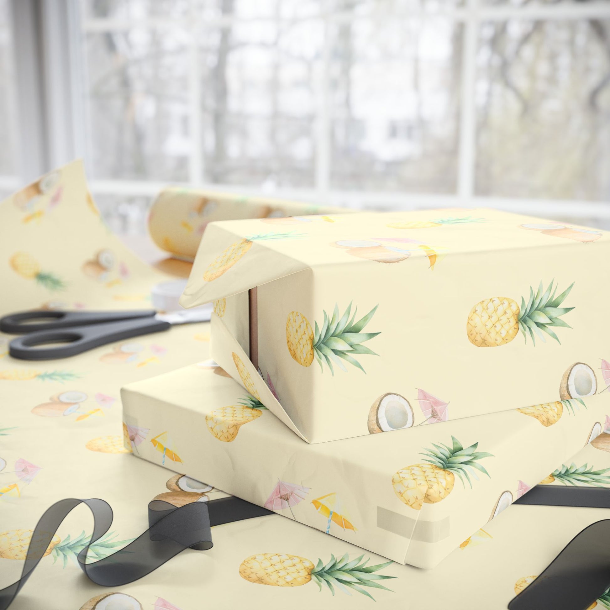 Tropical Pina Colada Wrapping Papers