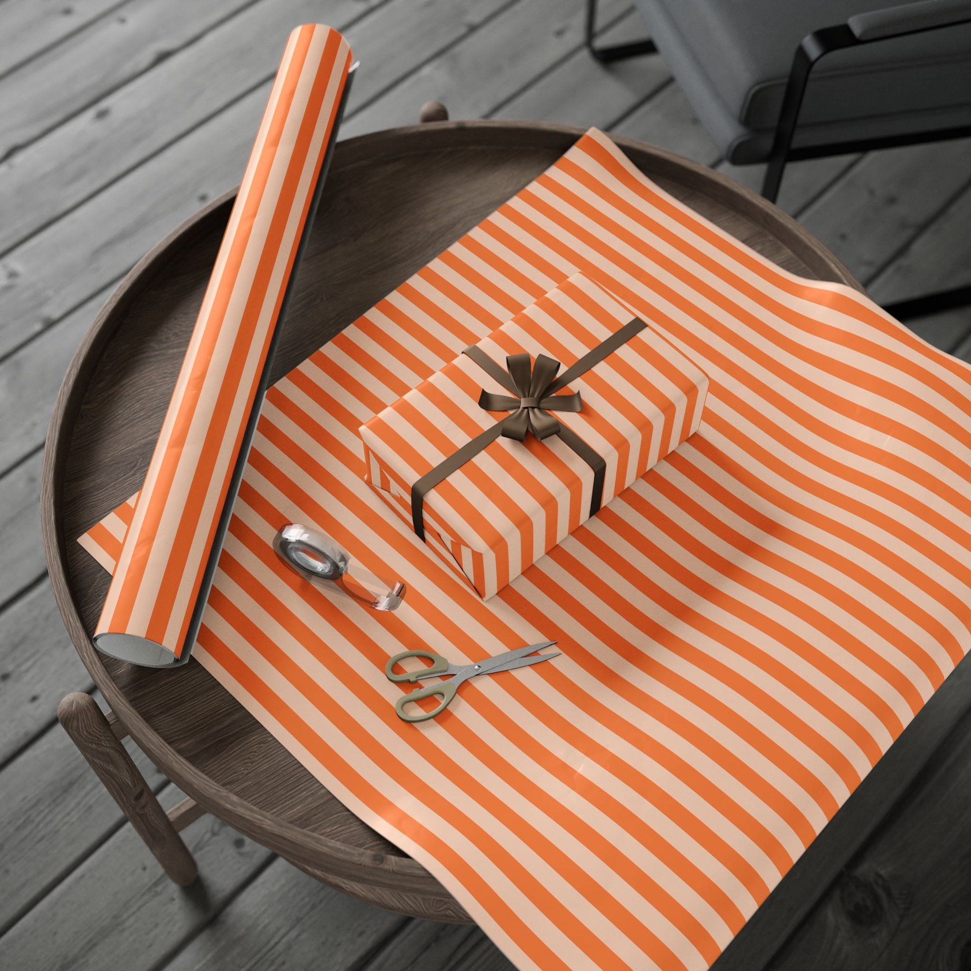 Chic Orange Stripes – Modern Wrap