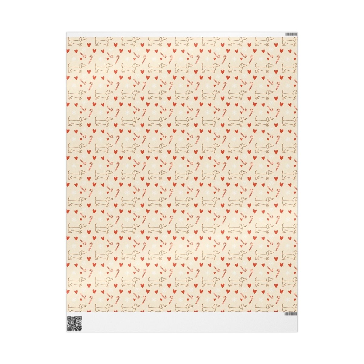 Merry Little Long Dogs – Candy Cane Dachshund Wrapping Paper