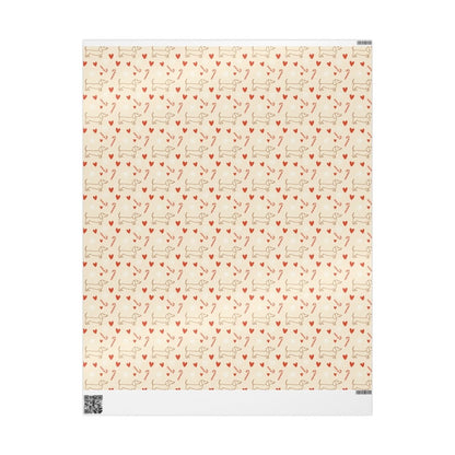 Merry Little Long Dogs – Candy Cane Dachshund Wrapping Paper