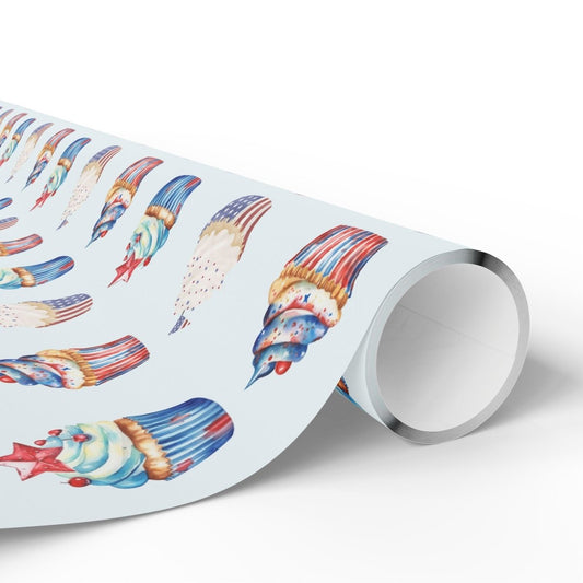 Festive 4th of July Cupcake Wrapping Paper